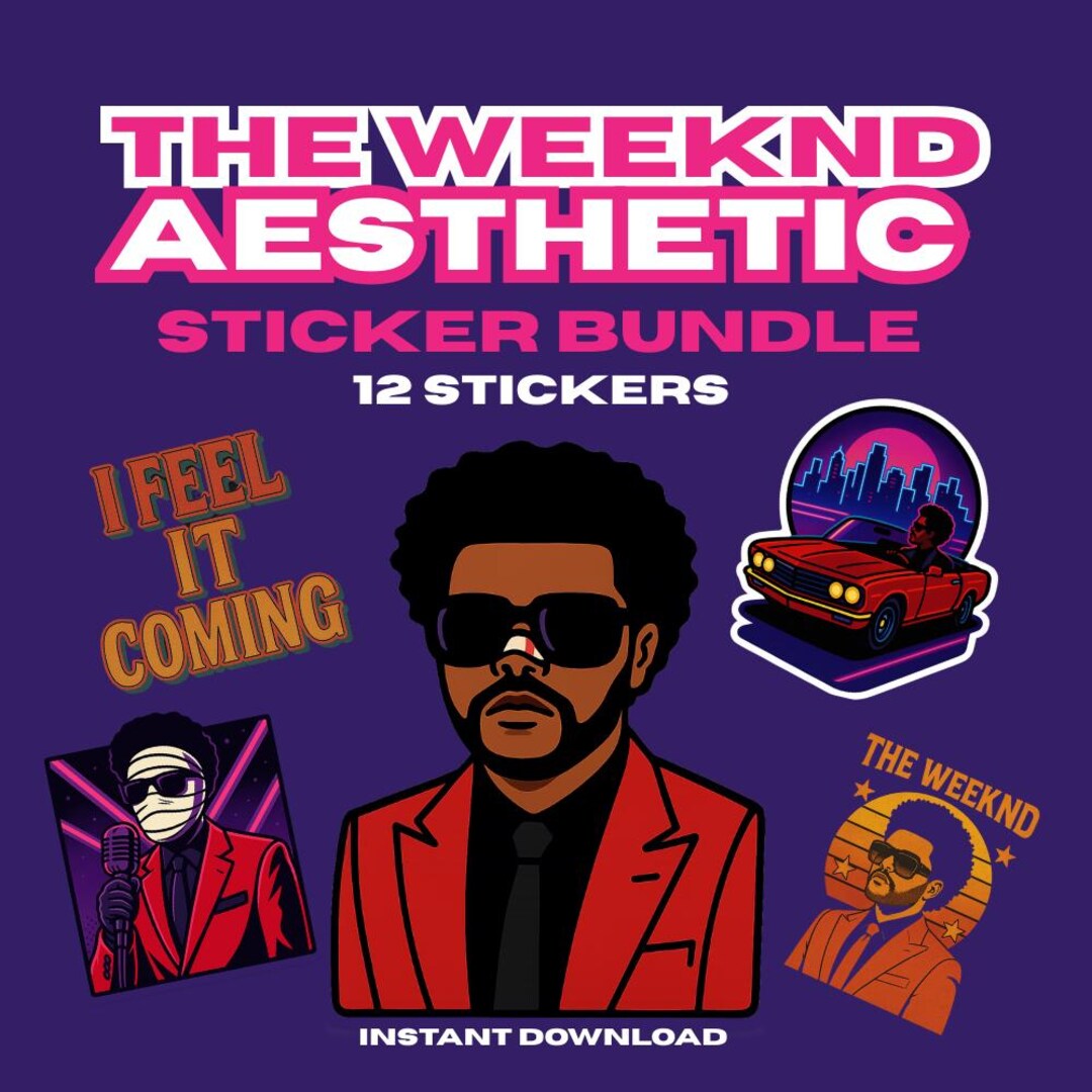 The Weeknd Fan Art Stickers | 12 Pngs for Planner, Phone (printable) - Etsy