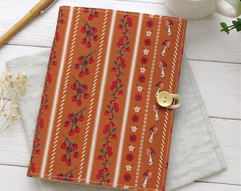 Paddenstoel A7 A6 A5 notitieboek originele stof dagboek handgemaakte binder notitieblok bijgevuld zuivel boek cadeau voor haar S9241