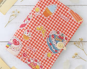 Dessert Notizbuch Original Stoff Journal A5 A6 Handgemachtes Notizbuch Gefüttert Blanko Notizbuch Niedliches Geschenk für sie S734