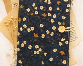 Notizbuch mit Blumen Blumen Original Stoff Journal A5 A6 Handgemachtes Notizbuch Gefüttert Blanko Notizbuch Geschenk für sie S728