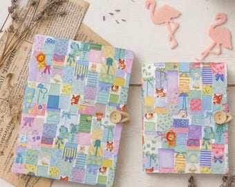 Kawaii Notizbuch Original Stoff Journal A5 A6 handgemachtes Notizbuch liniertes leeres Notizbuch niedliches Reise-Tagebuch Geschenk für sie S731