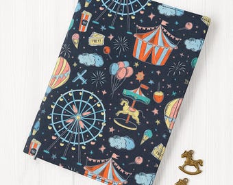 Amusement Park Notebook Original Fabric Journal A5 A6 Handmade Notebook Lined Blank Notebook Cute Travel Dairy Gift for her S724