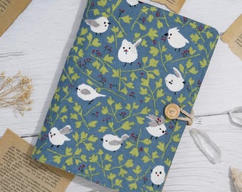 Vogel Journal Stoff Blume A6 A5 Handgemachter Tragbarer Notizblock Floral Nachfüllbares Notizbuch Tagebuch Geschenk für sie Geschenk für sie S736