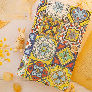 Geometric patterns Notebook Original Fabric Journal A5 A6 Handmade Notebook Lined Blank Notebook Cute Travel Dairy Gift for her S784
