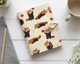 Wasbeer A7 A6 A5 notebook originele stof dagboek handgemaakte binder notitieblok bijgevuld zuivel boek cadeau voor haar S9281