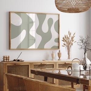Sage Green Modern Abstract Print // sage green wall art, modern art print, green wall decor, minimalistic wall decor, PRINTABLE WALL ART