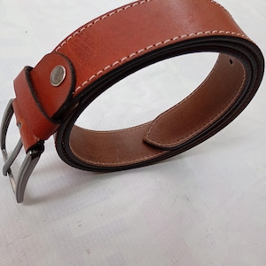 Full Grain Leather belts men|Brown Classic casual leather belt|Handmade personalized leather belt men|Gift for dad|Tan Leather belt men
