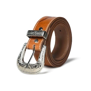 Handmade Full Grain cowboy western leather belts for Women&#39;s Jeans Belt