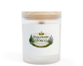 Vela com o logotipo da Coroa da Floresta Imaginária | Vidro fosco 311g