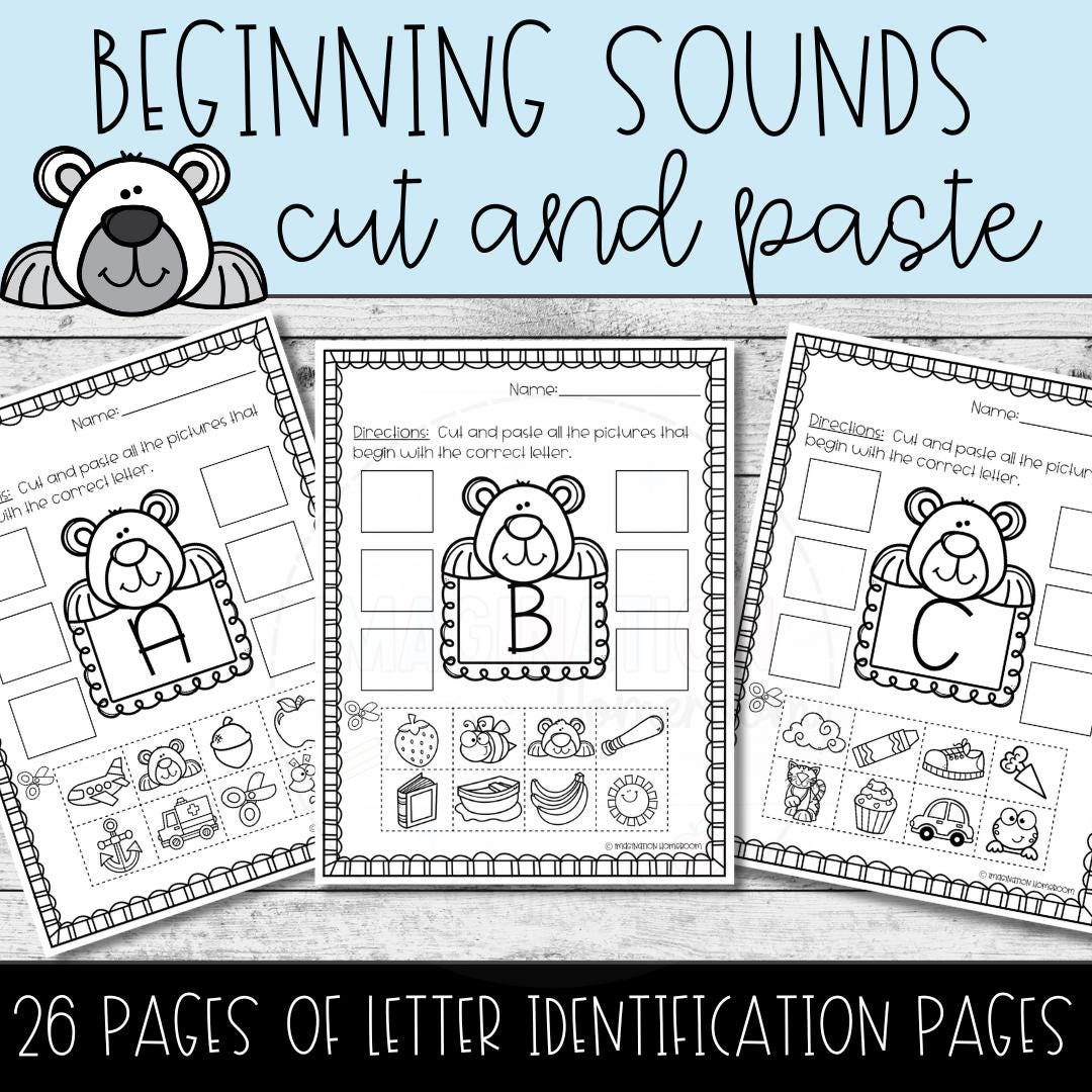 Polar Animals Beginning Sounds Worksheets Alphabet Cut and Paste ...