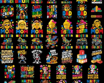 Pacote com mais de 40 imagens PNG de blocos de construção, Mestre Construtor, Brinquedo Infantil de Blocos de Construção, Blocos Coloridos PNG, Mestre Construtor PNG