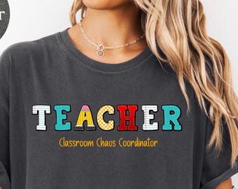 Teacher Shirt, Classroom Chaos Coordinator Tee, Funny Teacher Gift, Back to School Educator T-Shirt, Teacher Life Humor Appreciation Shirt