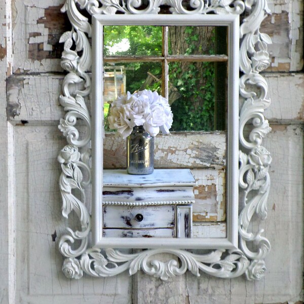 Reserved for Layaway.....Shabby Chic Rococo Vintage  Mirror Cottage Chic Beach Cottage