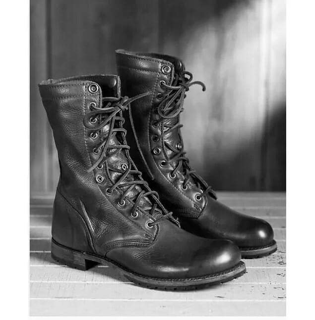 Mens Boots Vintage Lace up Motorcycle - Etsy display picture 2