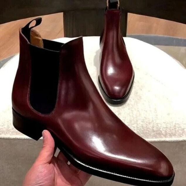 burgundy dress blue shoes Oxfords main image 1