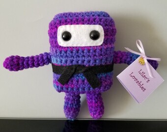 Mini Ninja Plush - Grape Fizz / Blue / Purple / Pink - Craft Eyes 3 yrs and up