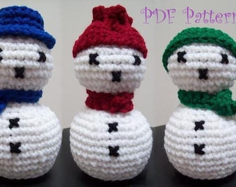 Snowmen Snowman - Digital Download PDF Crochet Pattern EASY
