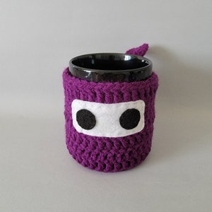 Purple Ninja Mug Cozy & Coaster Amethyst DARK ORCHID Medium Purple Magenta Purple Grape Plum Dark Orchid