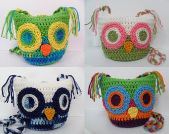Owl Bag BASIC - Digital Download PDF Crochet Pattern - DIY Purse Handbag Pocketbook