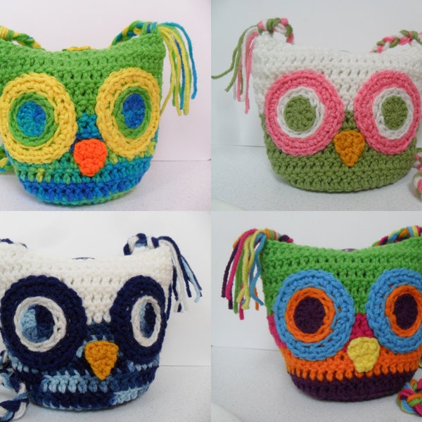 Owl Bag BASIC - Digital Download PDF Crochet Pattern - DIY Purse Handbag Pocketbook