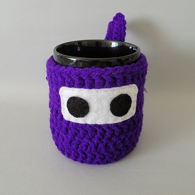 Purple Ninja Mug Cozy & Coaster Amethyst DARK ORCHID Medium Purple Magenta Purple Grape Plum Amethyst