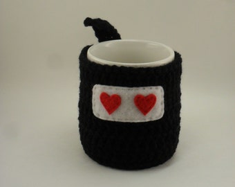 Ninja Mug Cozy & Coaster - Valentine -  I LOVE YOU