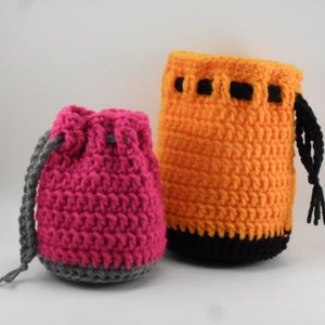 Drawstring Bag Set Digital Download PDF Crochet Pattern DIY Coin Purse Pouch image 3