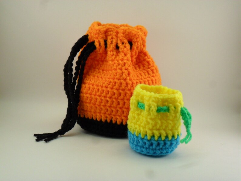 Drawstring Bag Set Digital Download PDF Crochet Pattern DIY Coin Purse Pouch image 4