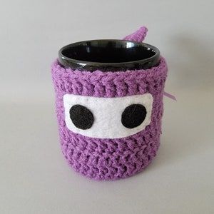 Purple Ninja Mug Cozy & Coaster Amethyst DARK ORCHID Medium Purple Magenta Purple Grape Plum Medium Purple