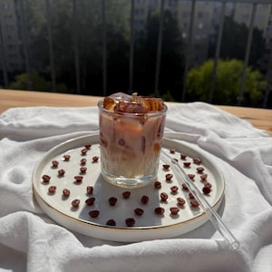 Candela al latte freddo fatta a mano / Candela profumata al caffè in cera di soia / Candela realistica con cubetti di ghiaccio / Regalo perfetto per gli amanti del caffè