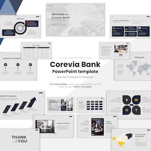 Corevia Business Presentation Kit, powerpoint template, power point deck, powerpoint slides, pitch deck theme, sales deck ppt file,