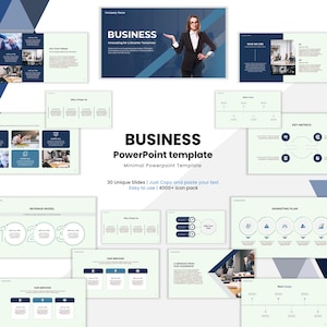 Moderne Business-Pitch-Deck-Vorlage | 30 bearbeitbare Powerline-Folien + 45 Farbthemen | Karten, Icons | Präsentation für Junggesellenabschiede