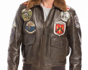 schott フライトジャケット　184SM ブラウン　ボア　ライナー付き Schott A-2 フライトジャケット ダークブラウン ライナー襟ボア付 38