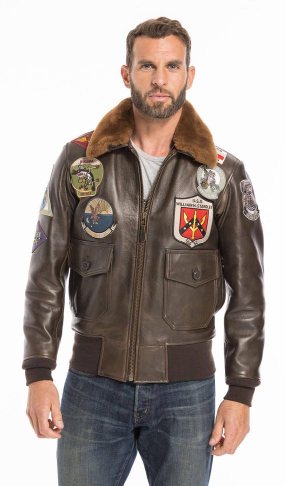 G-1 Cowhide Leather Flight Jacket: US Navy Aviator Bomber With