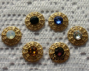 SALE - Round Bindis in Bright Gold Plate