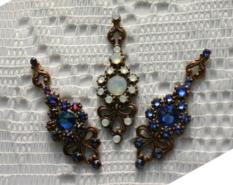 Swarovski Crystal Oxidized Copper-Plated Brass Bindis