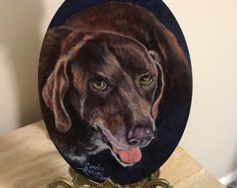 Pet Portrait, animal, fur baby, Oils, wood, realism, original, custom