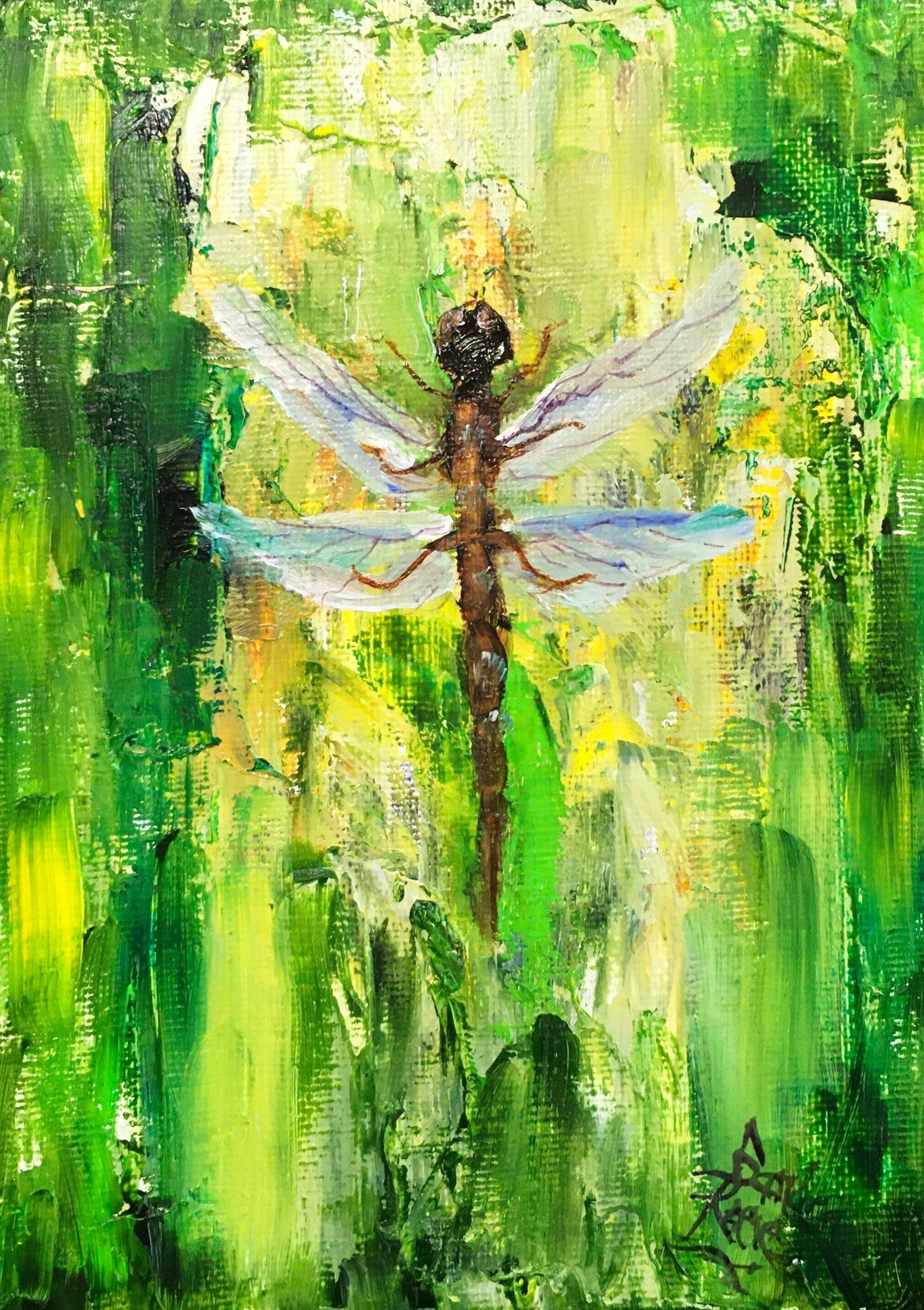 Dragonfly, Impressionist, Bug, Insect, Print on Watercolor Art Paper - Etsy