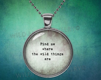 Find Me Where the Wild Things Are - Allesia Cara Song Lyrics - Glass Pendant Necklace