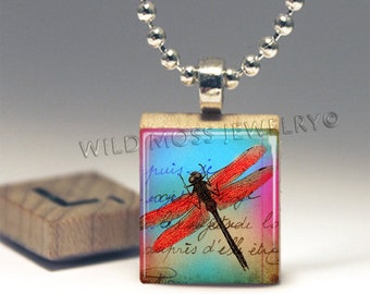 Dragonfly DF4 Scrabble Tile Pendant - Buy Two Get One Free