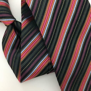 District Tie Woven Orange Black Brown Narrow Tip Silk Necktie Woven Ties I19-86