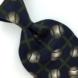 Structure Us Made Navy Blue Gray Grid Balls Silk Men Necktie I3-156 qw Ties Excellent Vintage Corbata Krawatte Cravatta Cravate