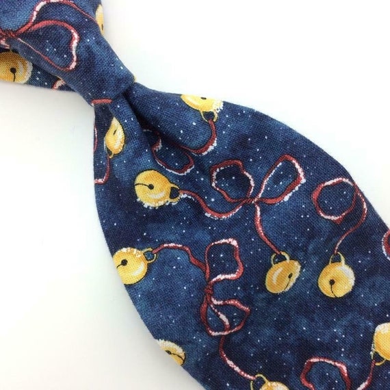 Anonymous Tie Handmade Gray Yellow Red Ornaments … - image 1