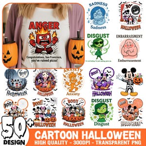 50+ Inside Out Png Bundle, Cartoon Character Png Bundle, Mickey Mouse Png, Trick Or Treat Png, Mouse And Friends Png, Boo Halloween Png