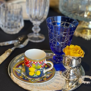 Handmade Silver Plated Serving Tray: Elegant Coffee & Tea Decor