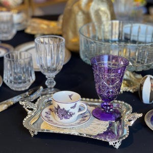 Handmade Silver Plated Serving Tray: Elegant Coffee & Tea Decor