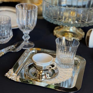 Handmade Silver Plated Serving Tray: Elegant Coffee & Tea Decor