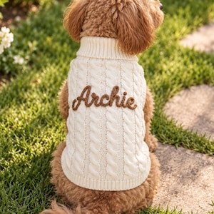 Personalized Dog Sweater,Custom Puppy Jumper,Embroidered Pet Jumper,Small Dog Sweater,Gift For Pet Lovers,New Puppy gifts,Christmas Dog gift