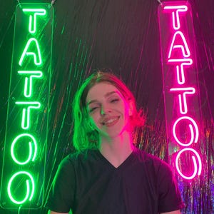 Tattoo Neon Sign, Tattoo LED Sign, Tattoo Room Wall Decor, Tattoo Studio Art, Tattoo Shop Neon Sign, Tattoo Lover Gift