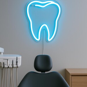 Tooth Neon Sign – Dentist Office LED Wall Decor for Clinics and Waiting ...